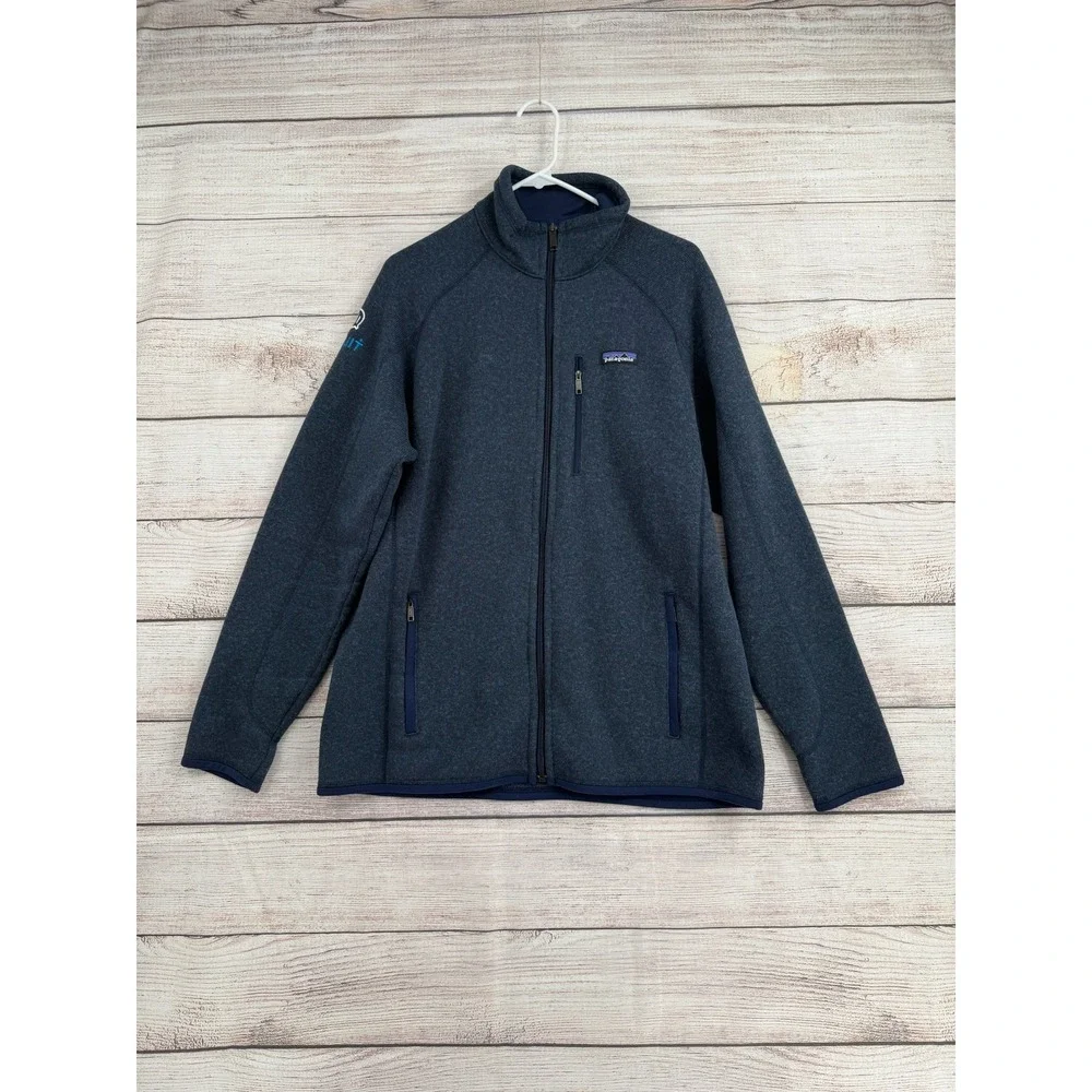Patagonia Better Sweater Jacket Mens Large Blue Intuit Logo Full Zip Fleece